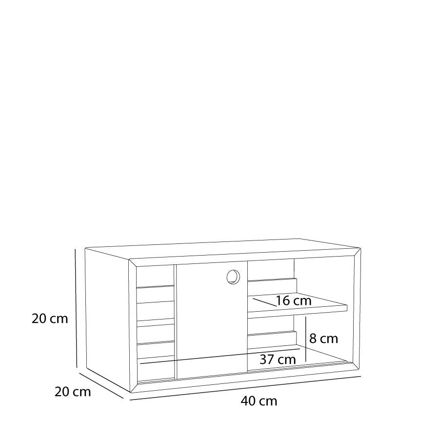 Slide reol, 40x20x20 cm - Eg